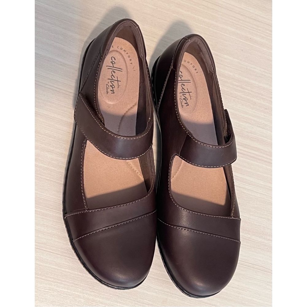 Clarks Women's Mary Jane Flats in Dark Brown - Picture 7 of 16